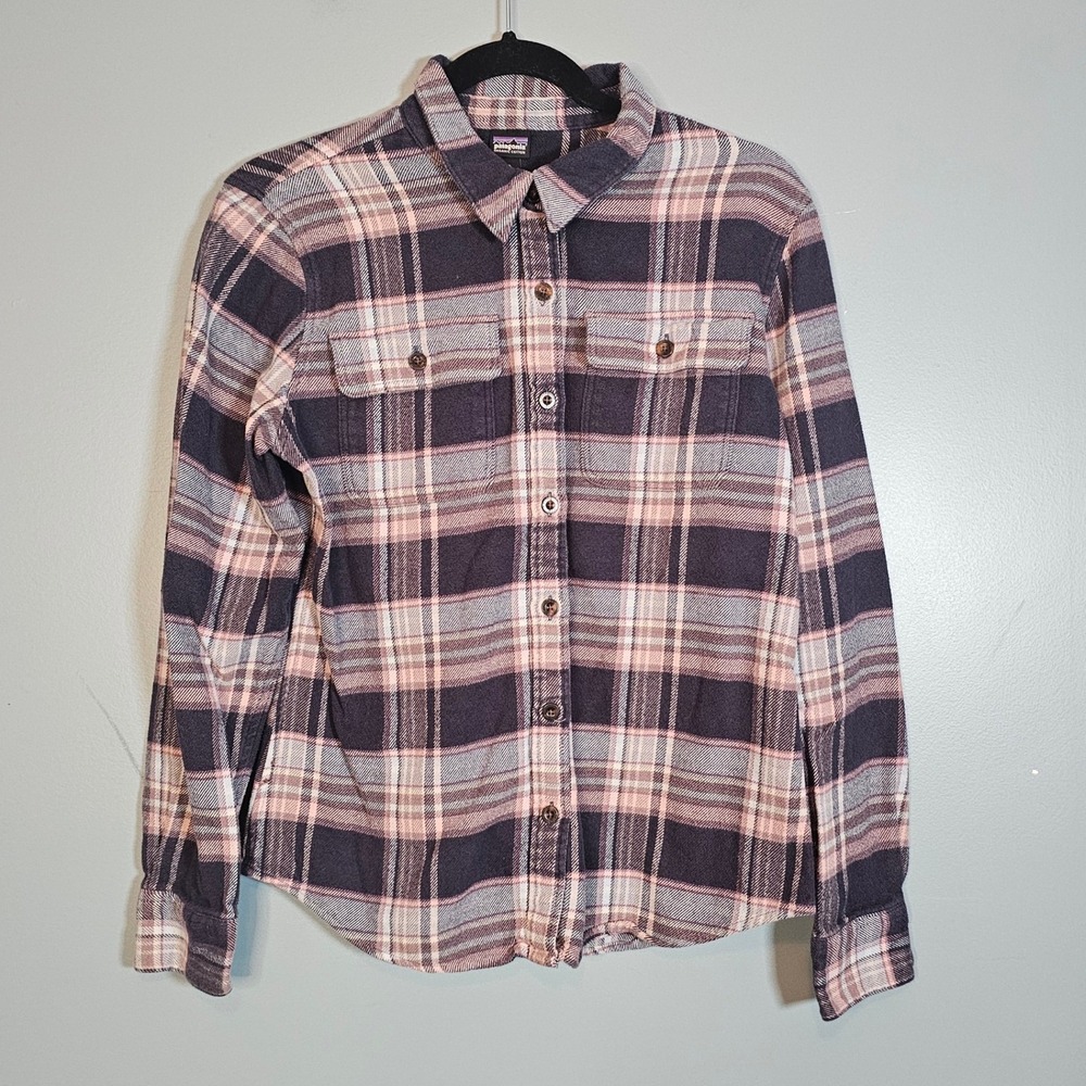 Patagonia Womens Fjord Flannel Shirt Organic Cotton Plaid CTBL 53916 Small